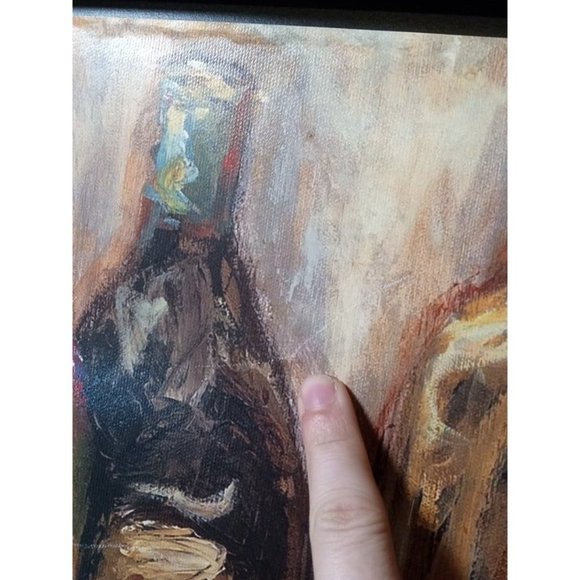 Made in Canada‎ Framed Painted Look Wine Artwork -FLAWS, SEE PICTURES - Picture 4 of 9